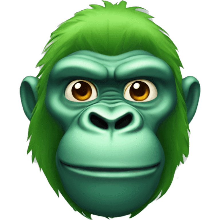 Green Gorilla game character  emoji