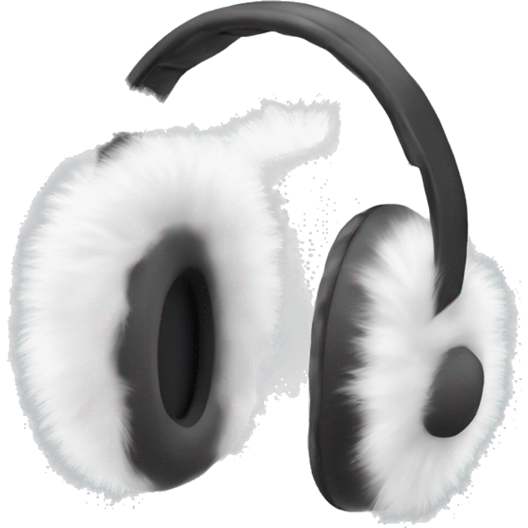 fluffy white winter earmuffs emoji