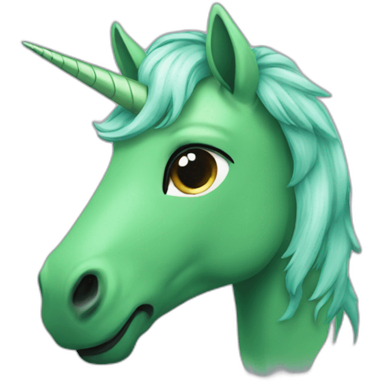 Green unicorn emoji