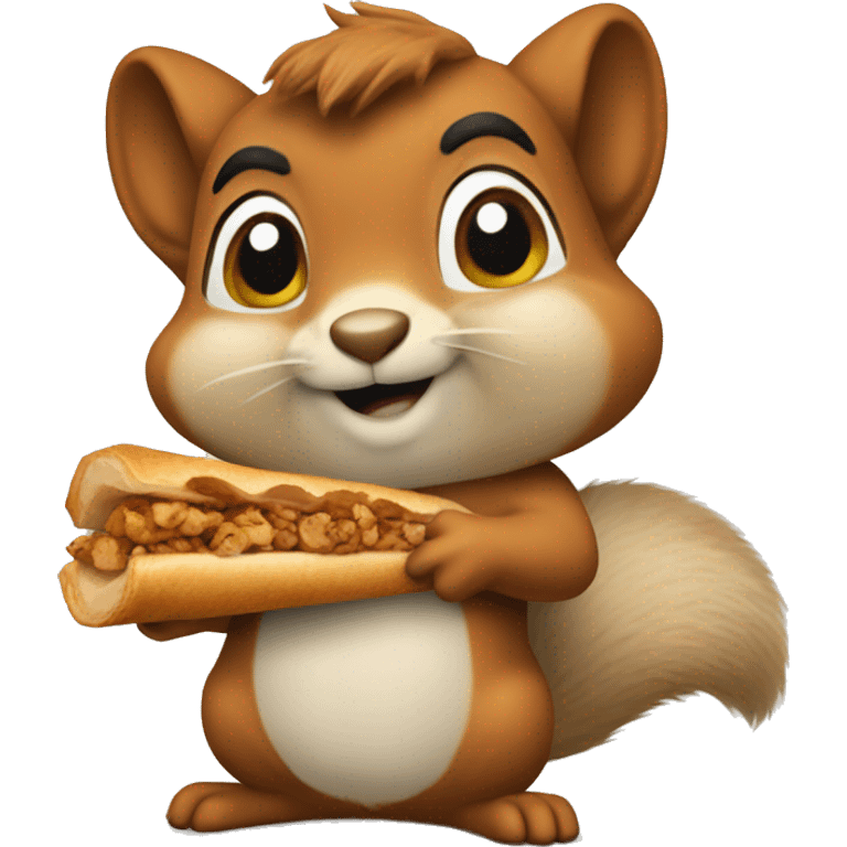 squirrel with shawarma emoji