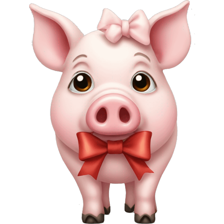 Pig with a bow emoji