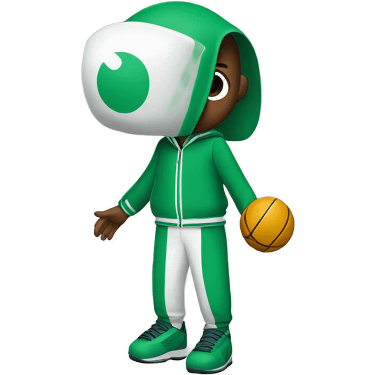 Squid game player in green track suit  emoji