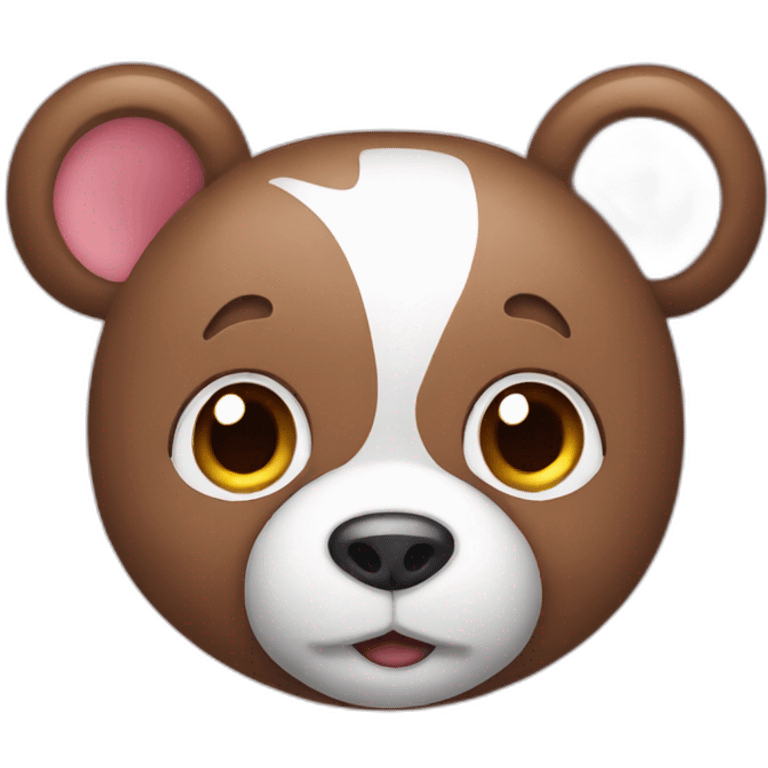 cute bear with Mmouse ears emoji