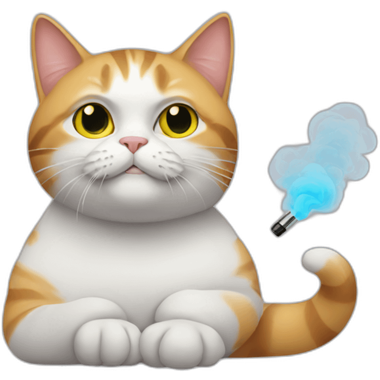 cat with a vape emoji