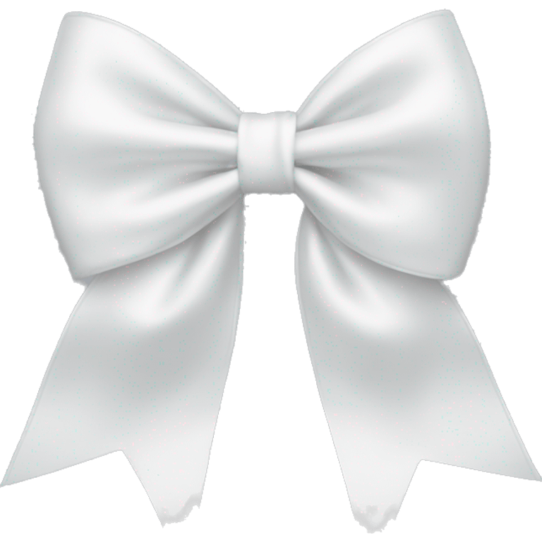 white satin bow emoji