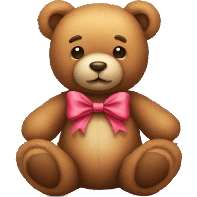 Teddy bear with bow emoji