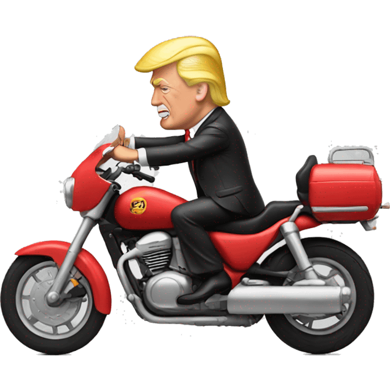 trump driving motorbike emoji