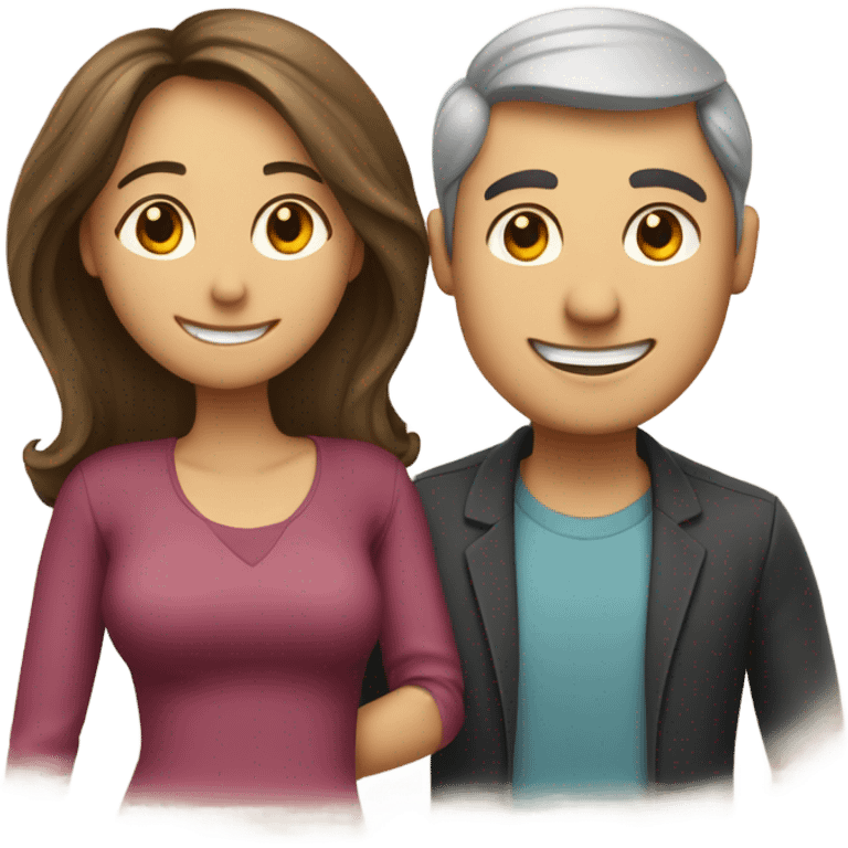 Husband and wife smiling  emoji