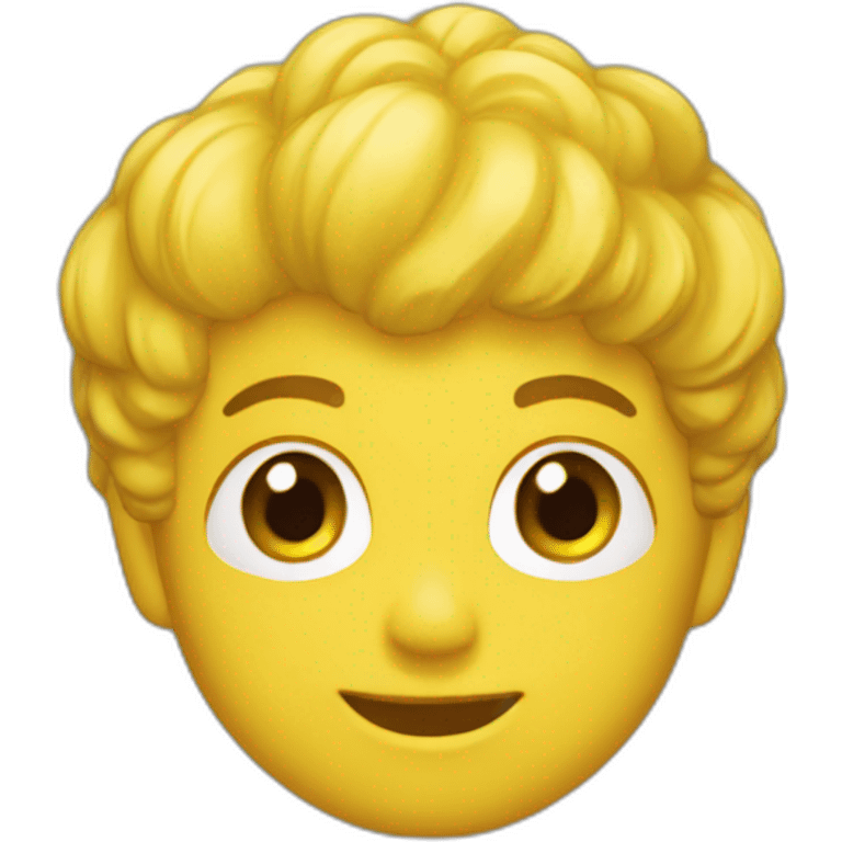 Caca de couleur jaune emoji