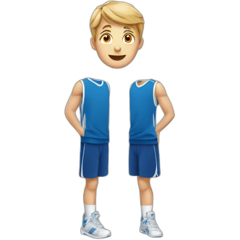 sporty european boy in gym uniform emoji