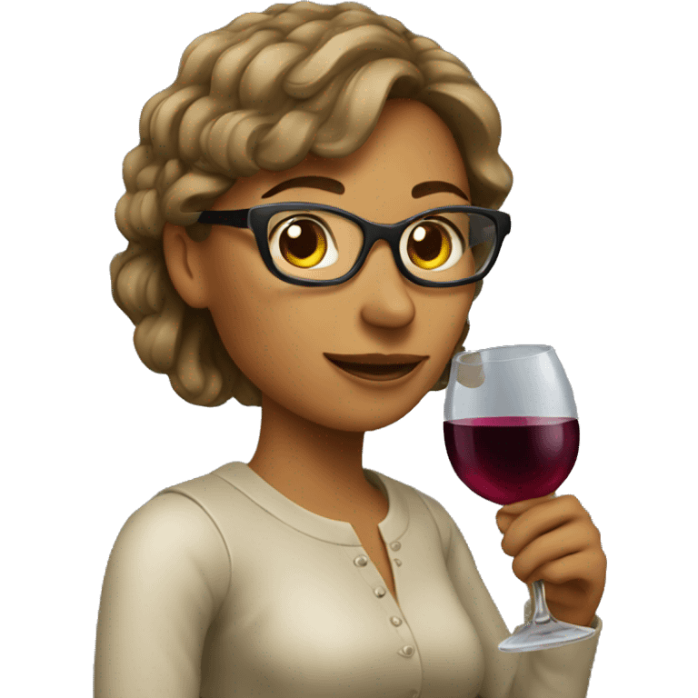 woman with glass wine emoji