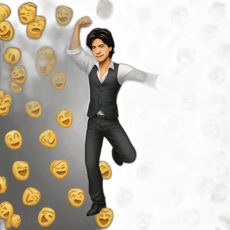 Shah rukh khan with his famous pose emoji