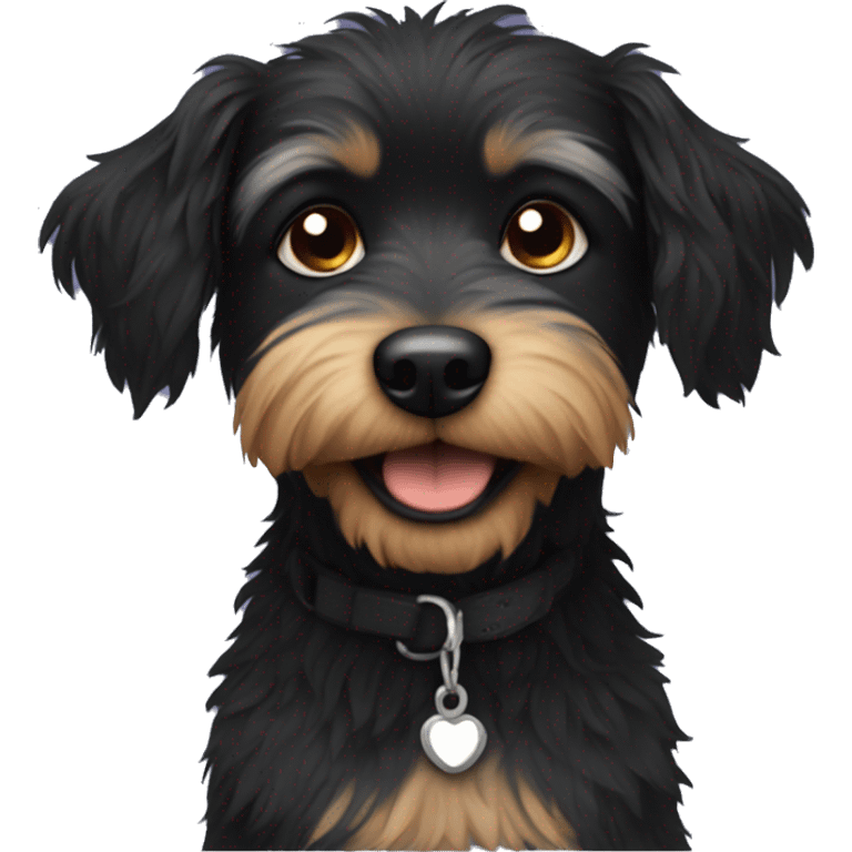 Small black scruffy dog emoji