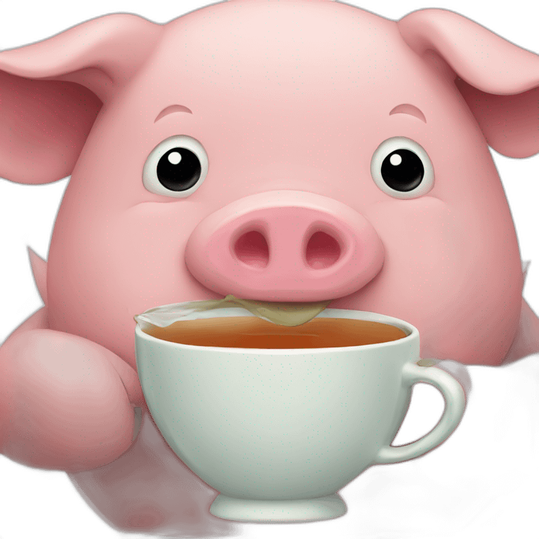 pig-drinking-tea emoji