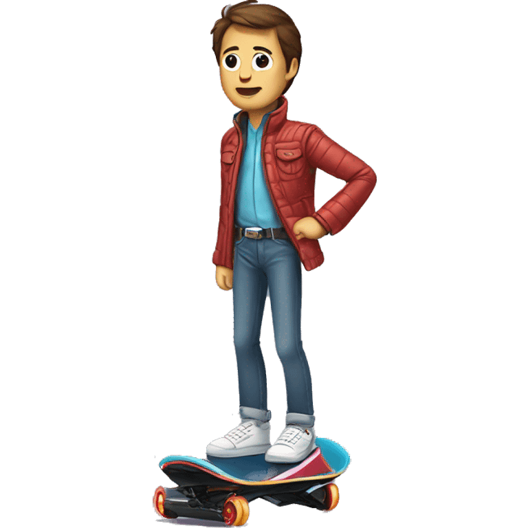 marty mcfly on a hoverboard emoji