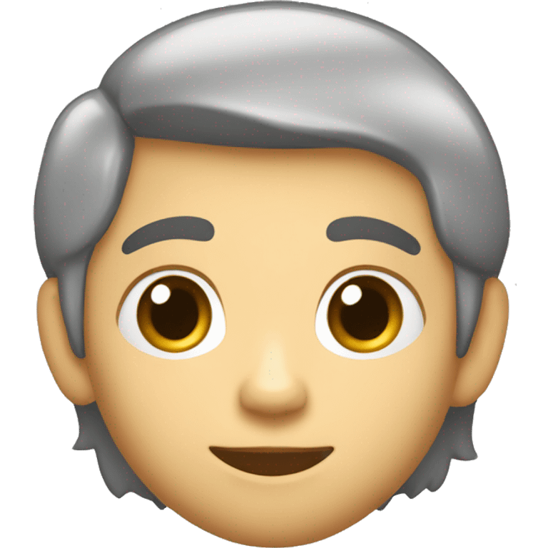 niño rubio con el pelo medio largo muy sonienre emoji