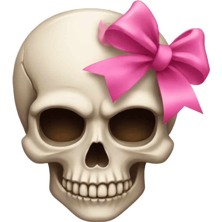 Skull with a pink bow emoji