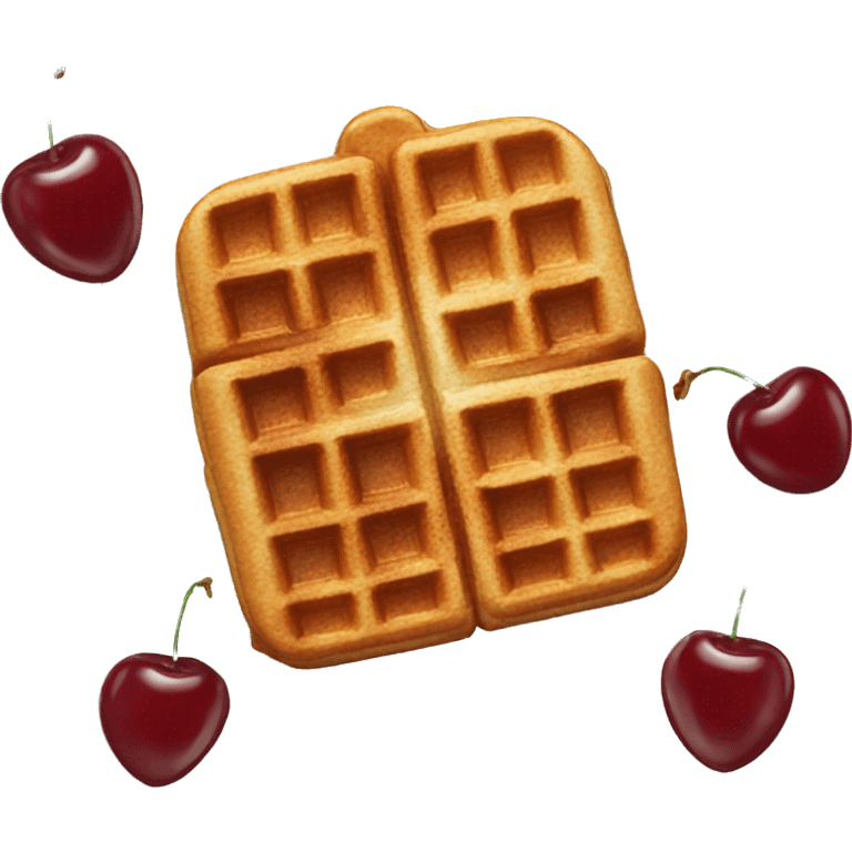 Cherry waffles emoji