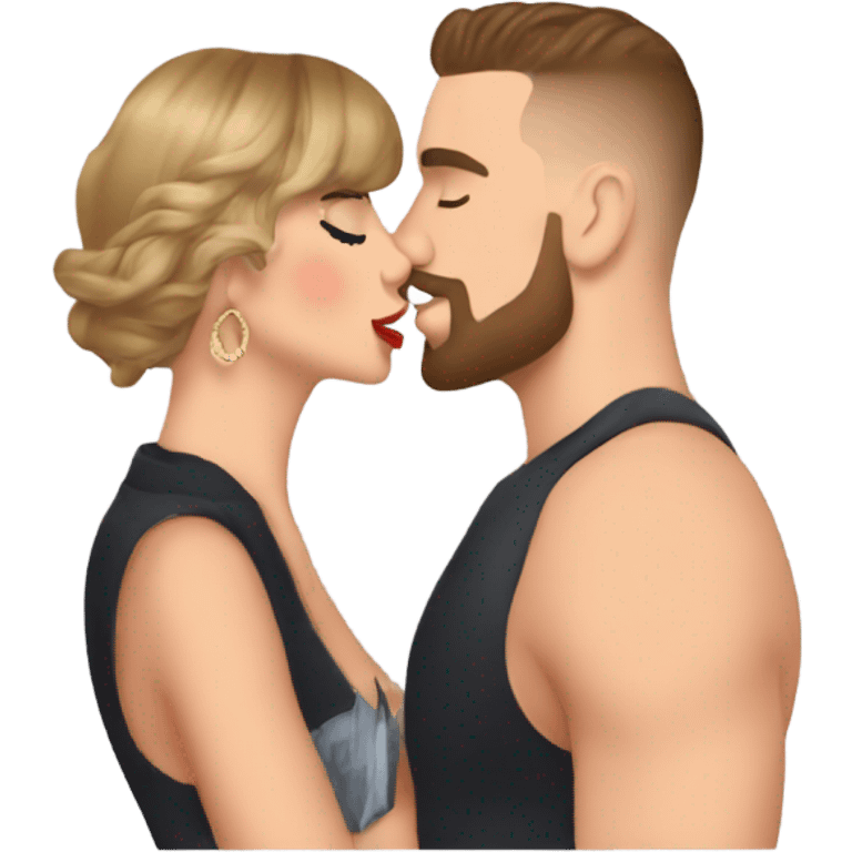 Taylor swift kissing Travis kelce emoji