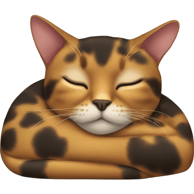 tortishell cat sleeping emoji