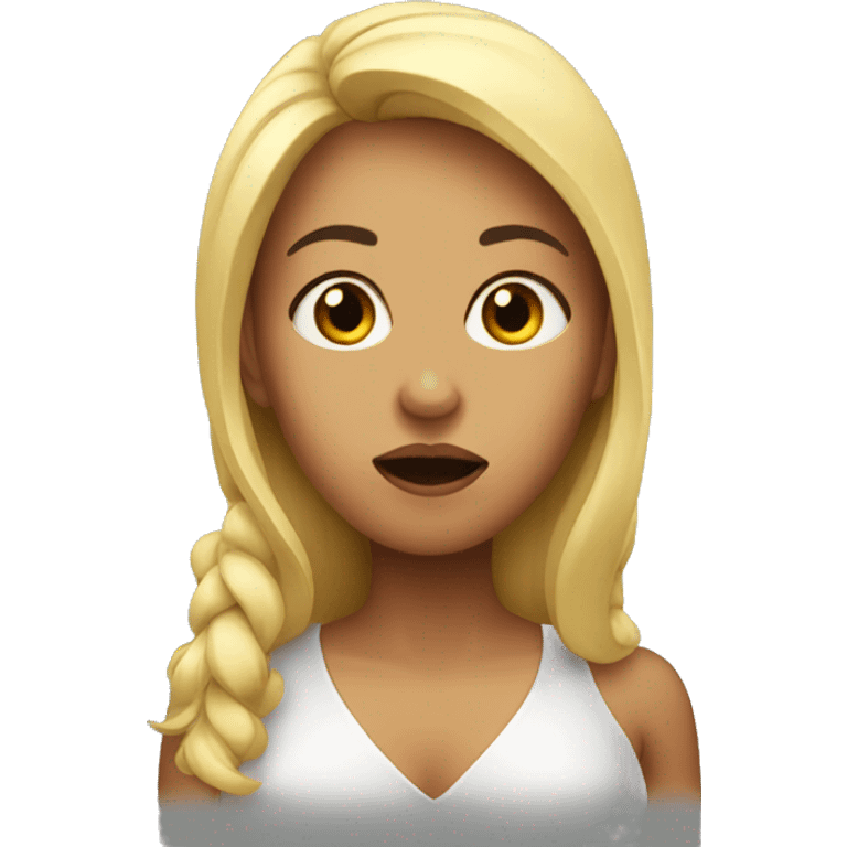 woman shhh emoji