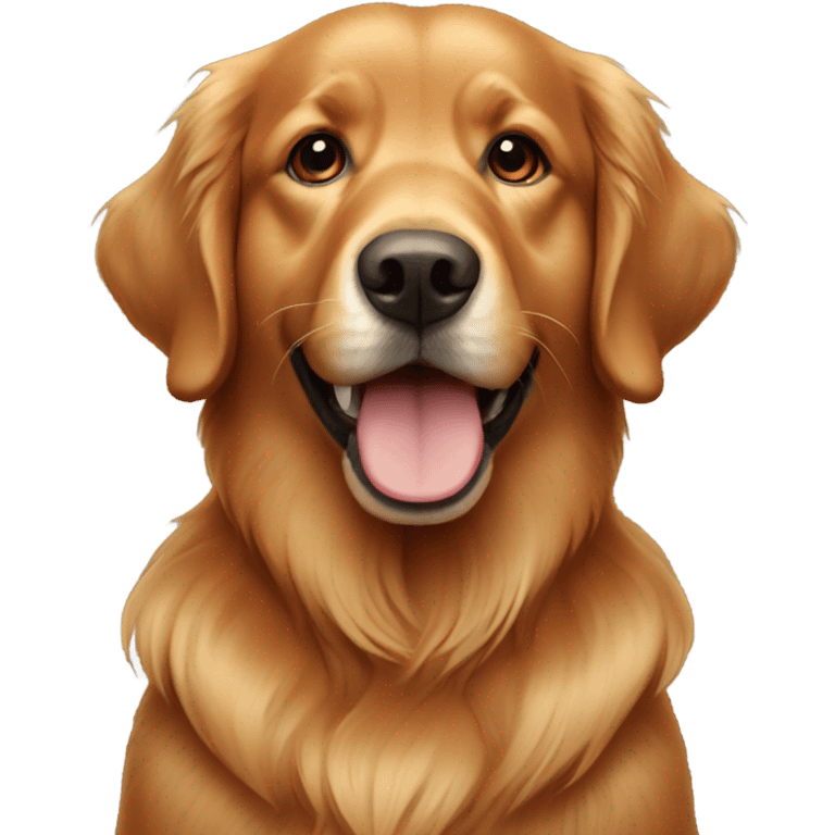 Dark red golden retriever  emoji