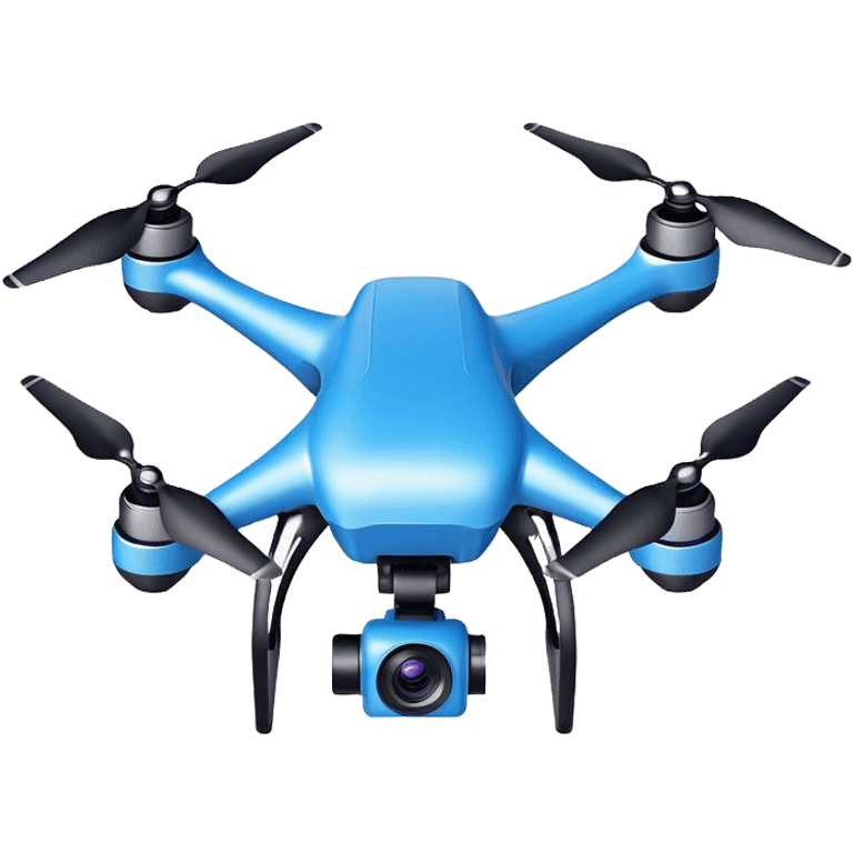 blue drone with camera emoji