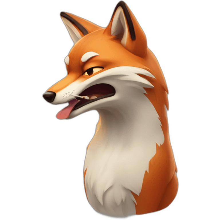 Fox angry eat meat emoji