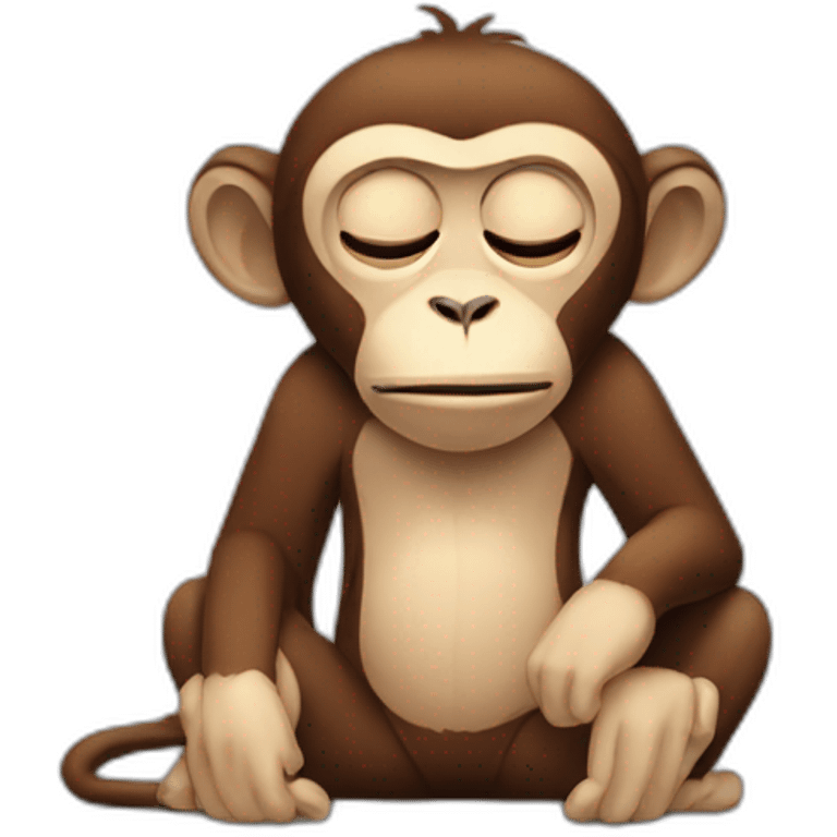 monkey tired emoji