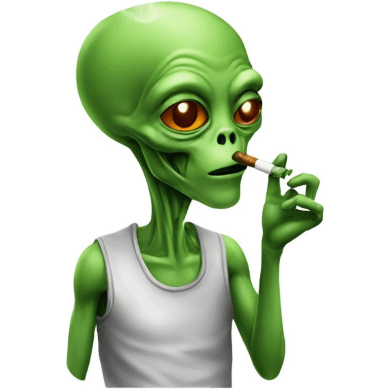 alien smoking emoji