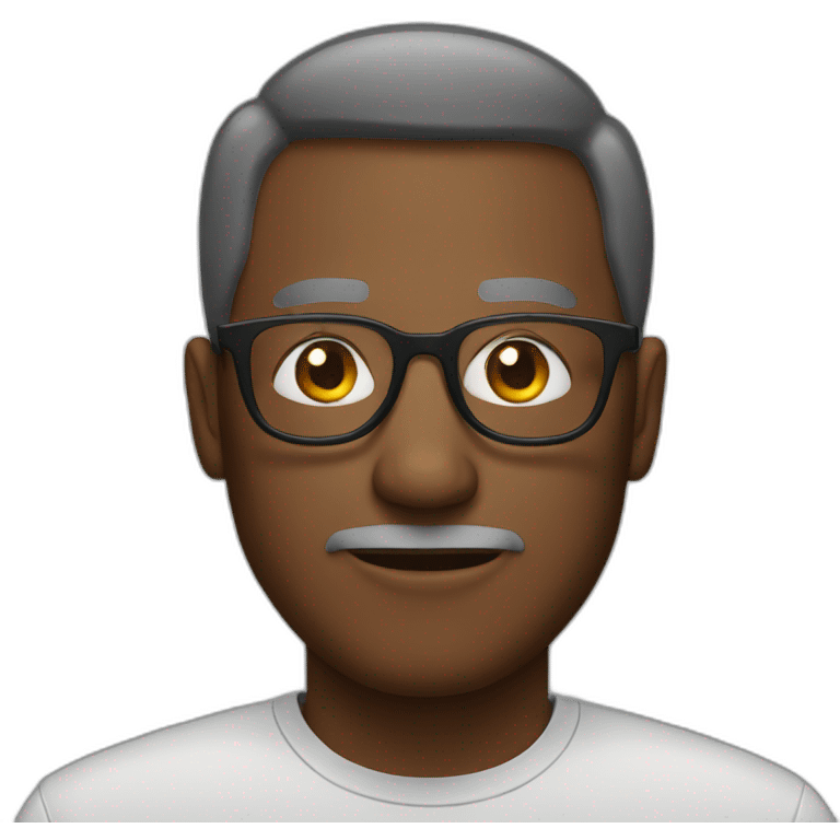 man with eye glasses emoji