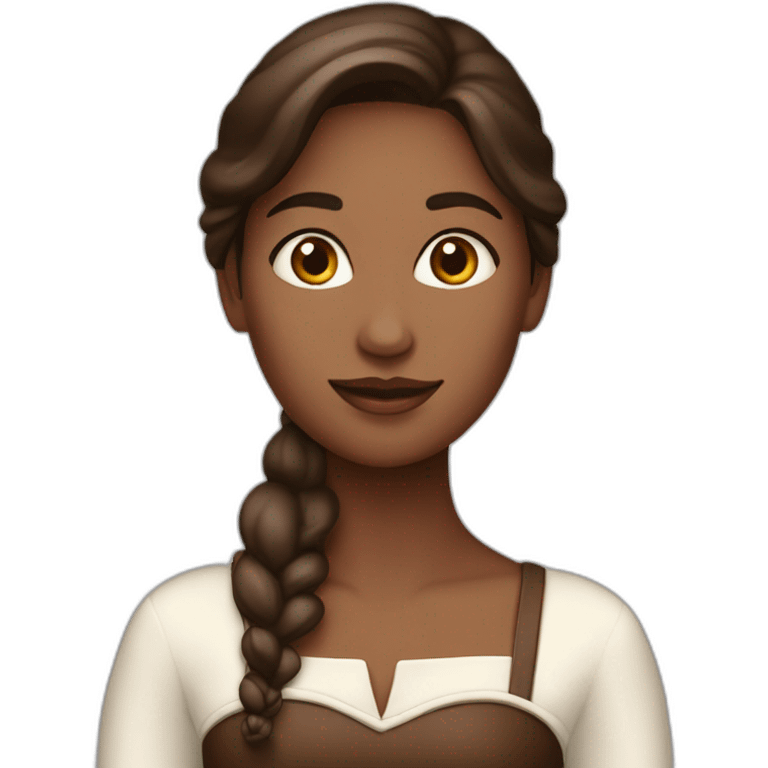 Mujer bella envuelta en chocolate emoji