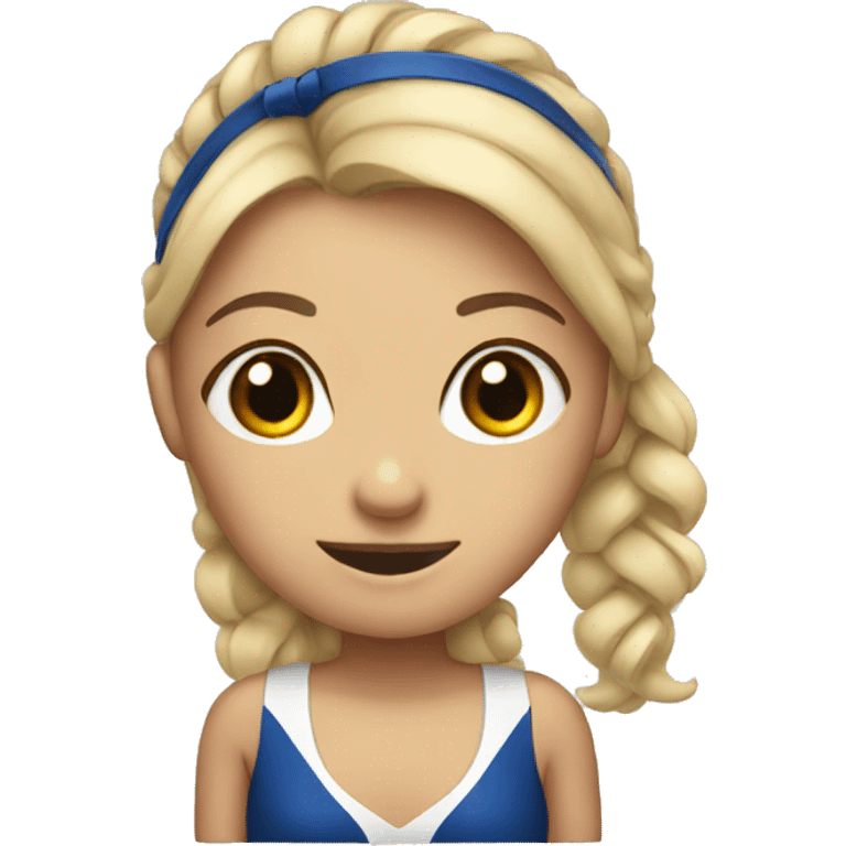 cheerleader with bow emoji