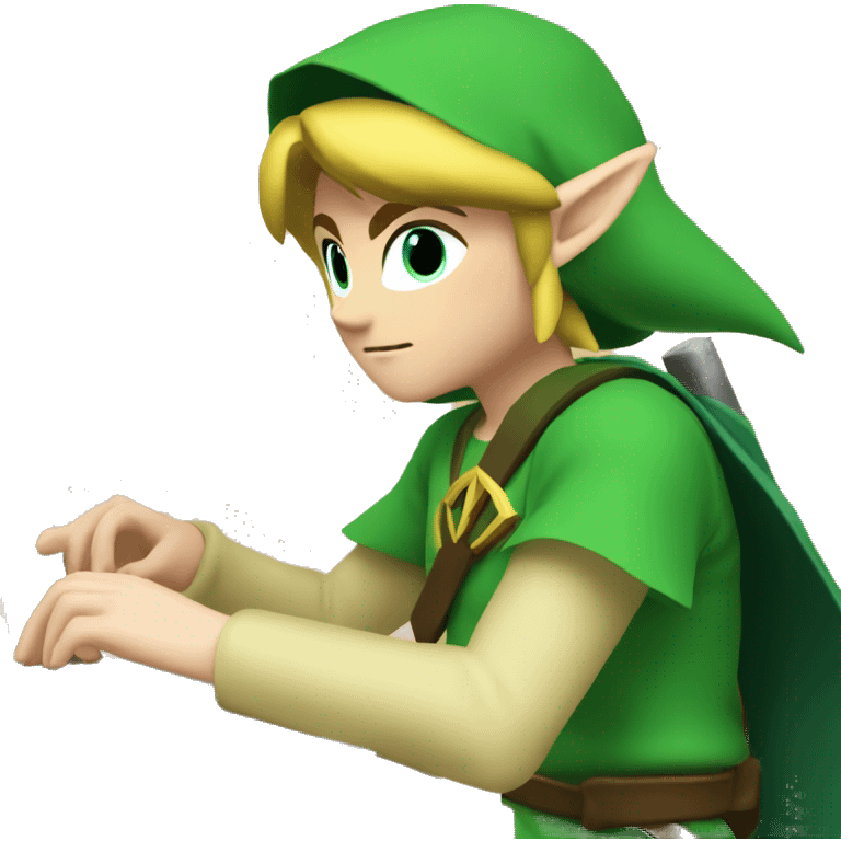 zelda link working with a lapt emoji