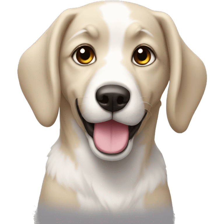 perrita blanca  emoji