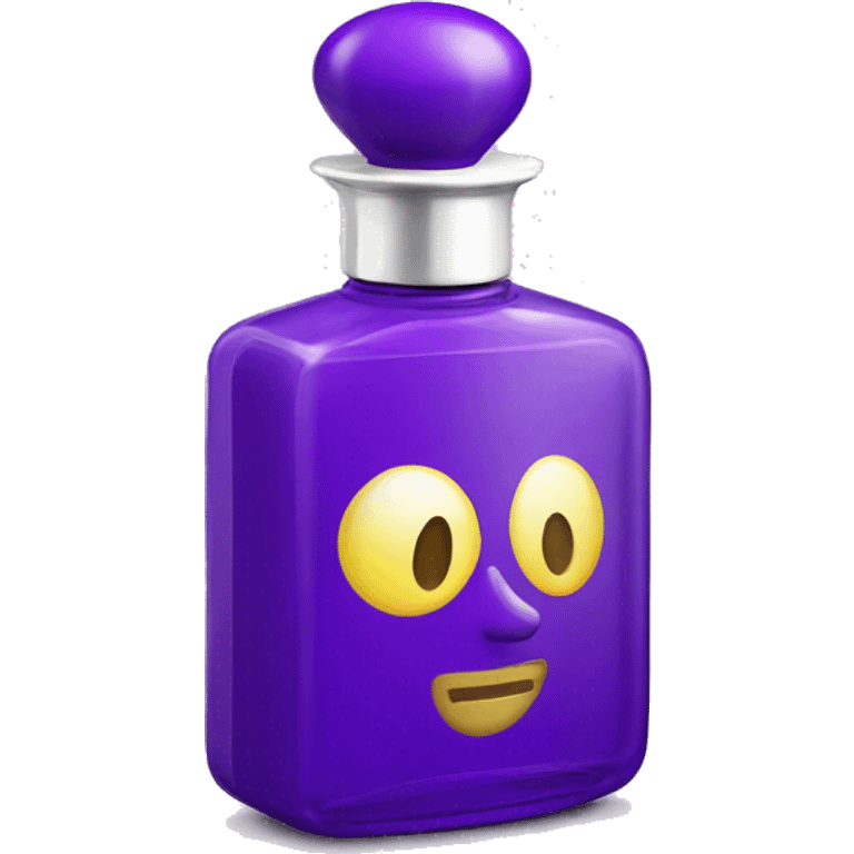 Purple perfume with white cap long cylinder sol de Janeiro 59 emoji