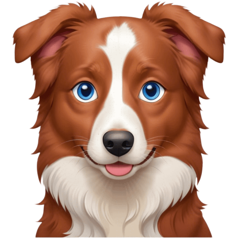 Red australian shepherd blue eyes emoji