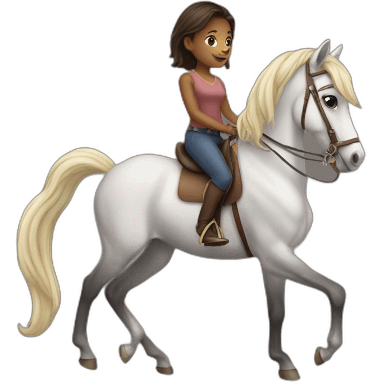 Girl on the horse emoji