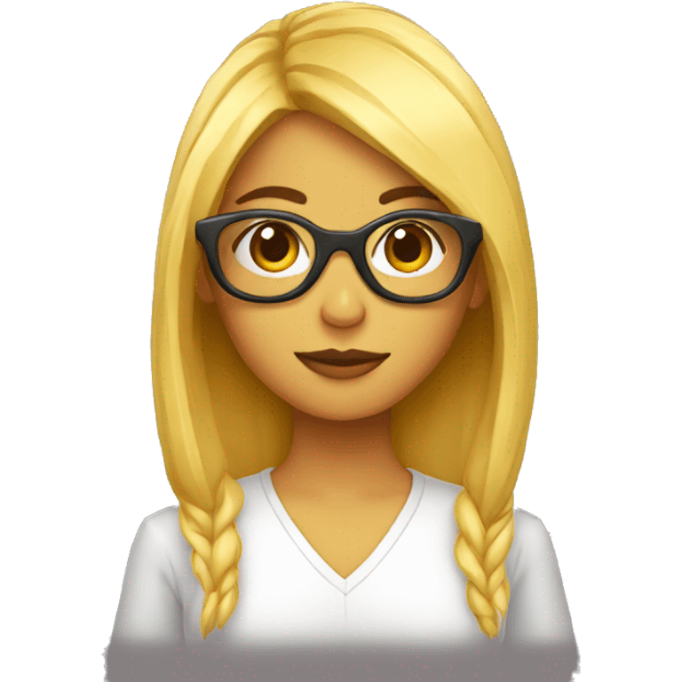 Chica de lentes emoji