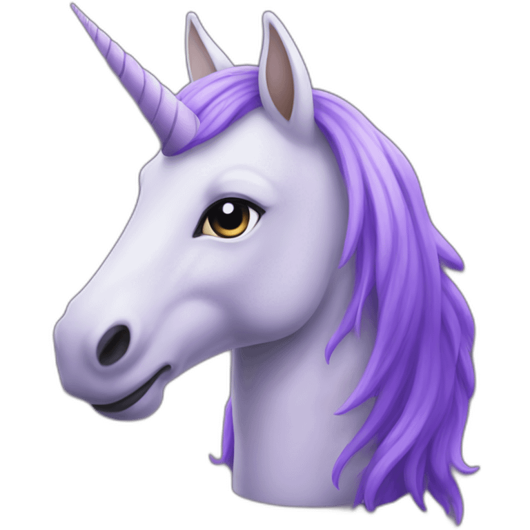 Licorne violette soulé emoji