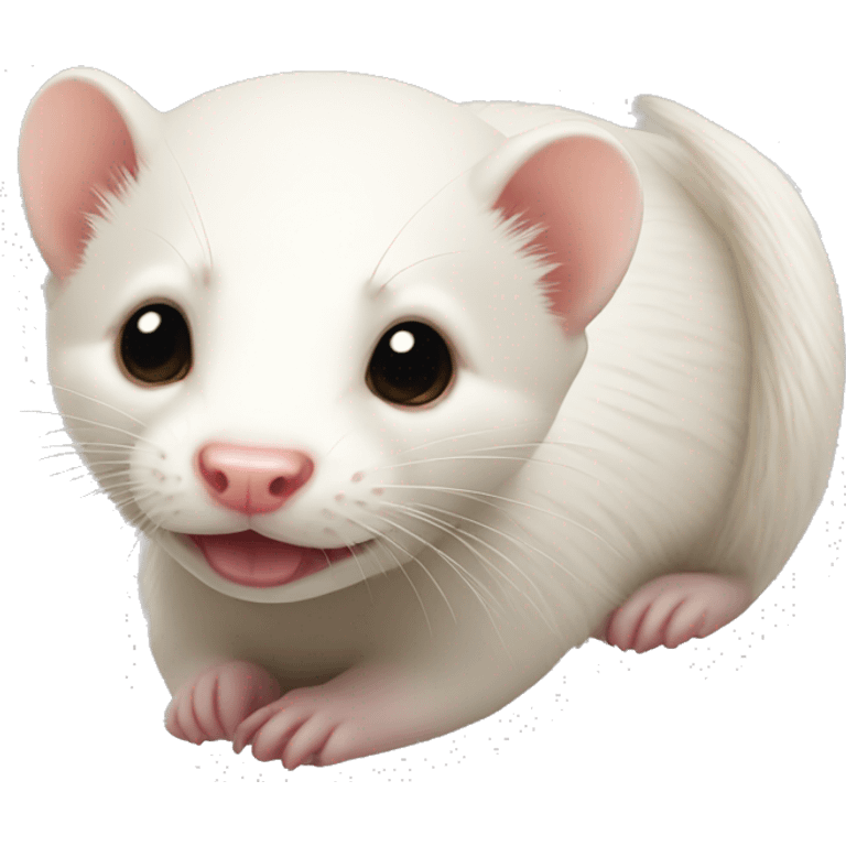 Ios 9.1 emoji style, albino ferret emoji