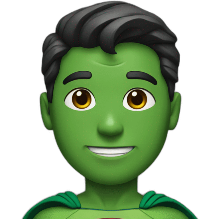 Superman with green skin emoji