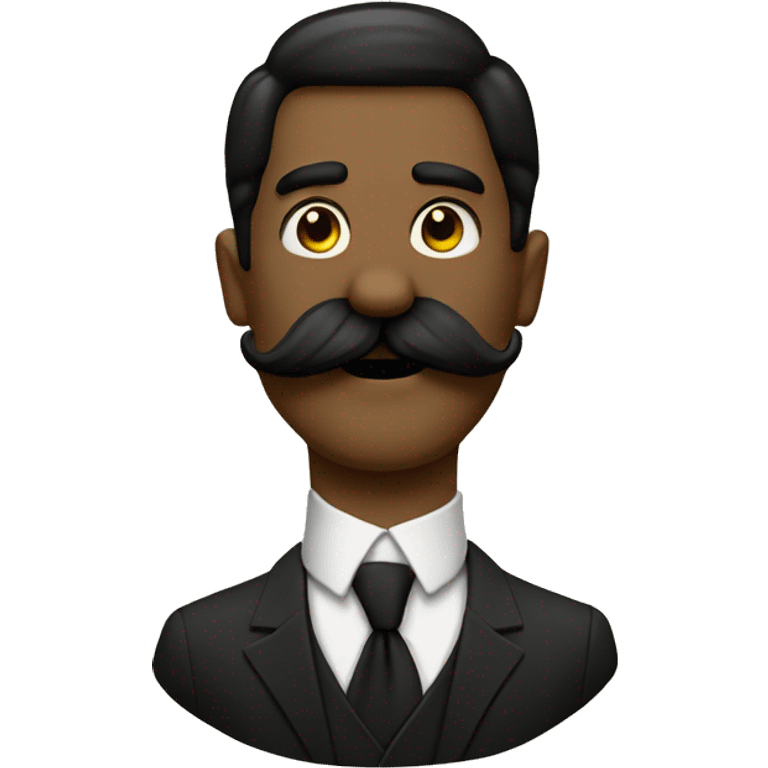 elegant black mustaches, just the mustaches nothing else emoji