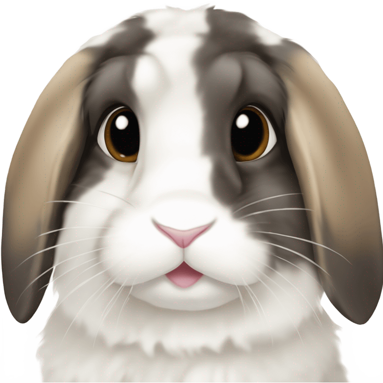 Tri colour holland lop bunny  emoji