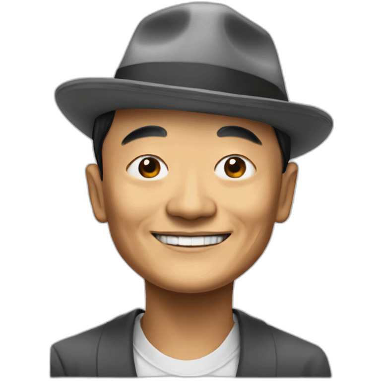 Jack Ma with a hat emoji