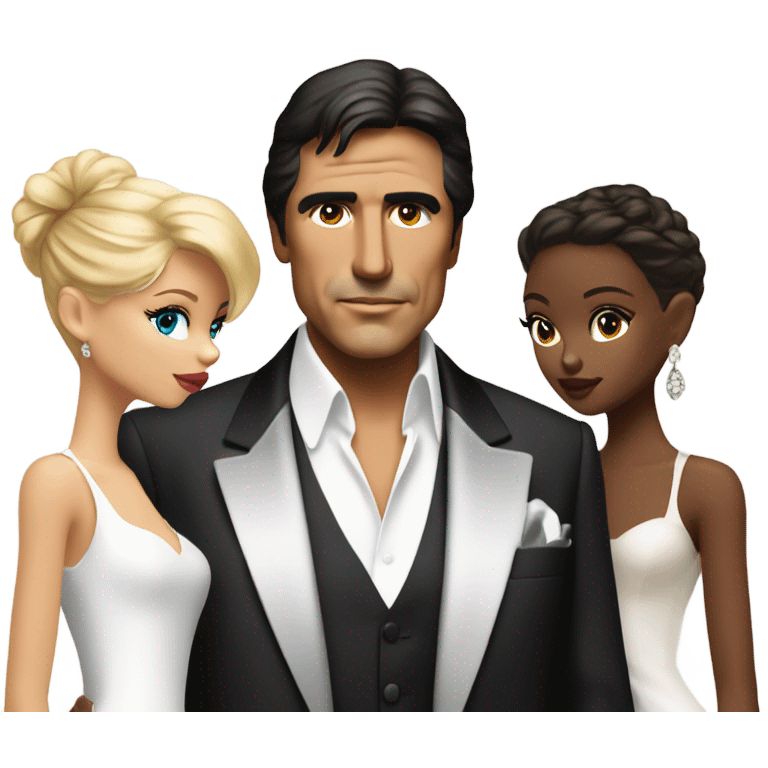 Tony Montana with 3 beautiful models emoji