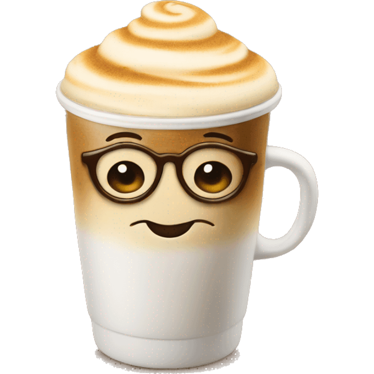 latte with glasses, wearing a turban emoji