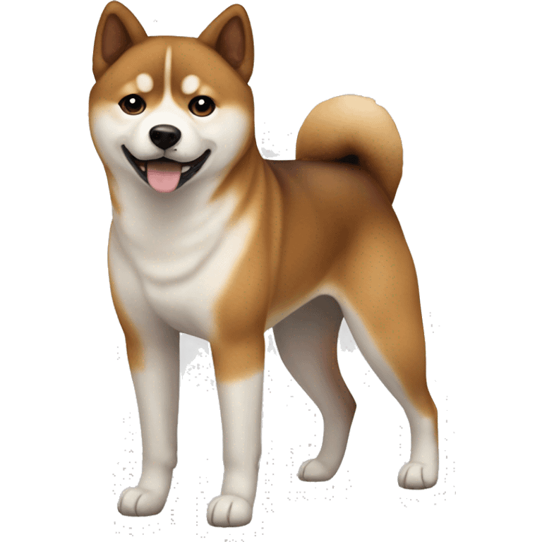 Brown black and White Shiba inu emoji