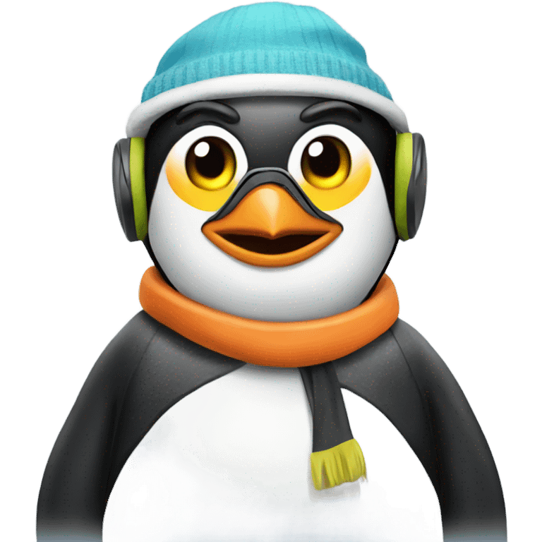 Penguin ski chillout  emoji