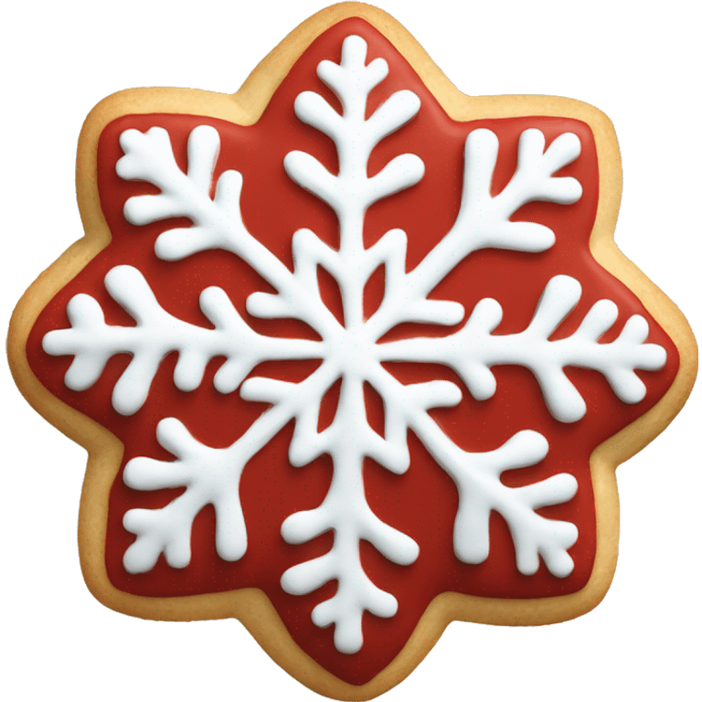 One big Red snowflake cookie emoji